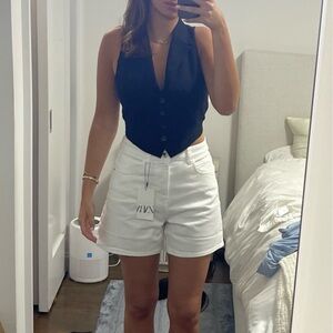 Zara fitted cut out vest